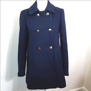 Navy wool Zara Coat